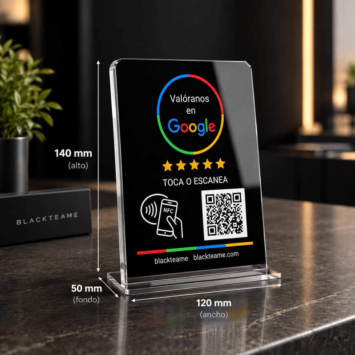 Tarjeta NFC para reseñas de Google