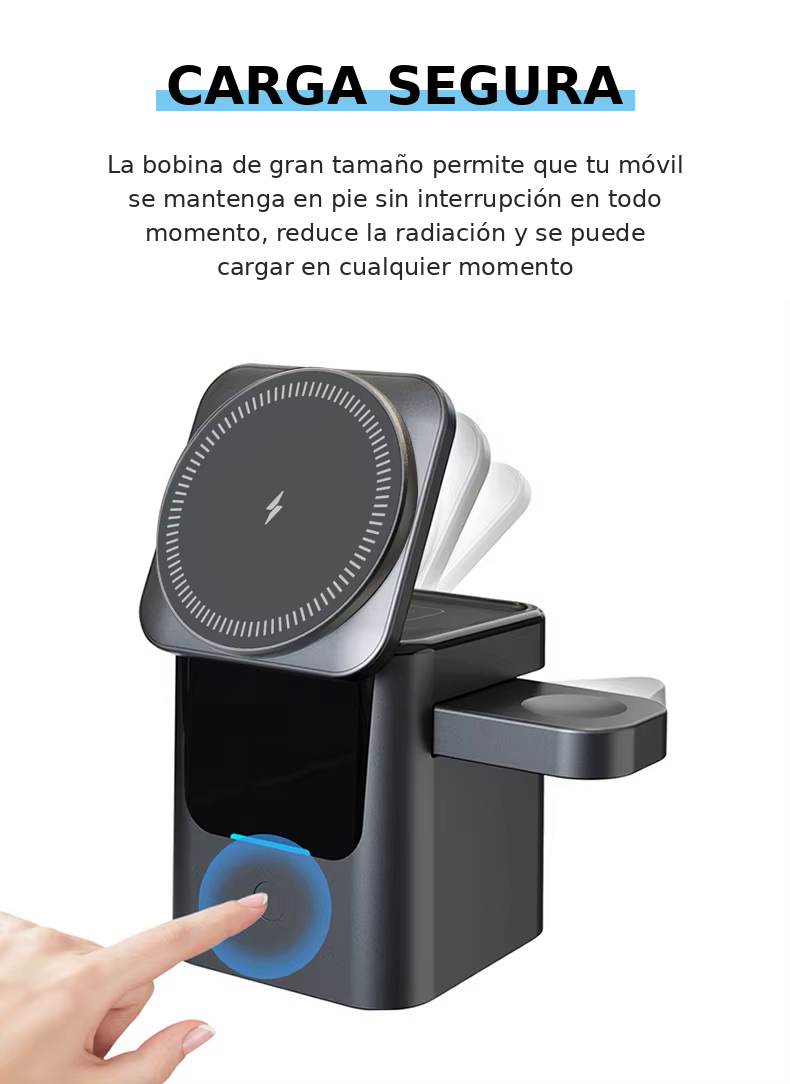 Cargador Inalámbrico 3 en 1 – 15W