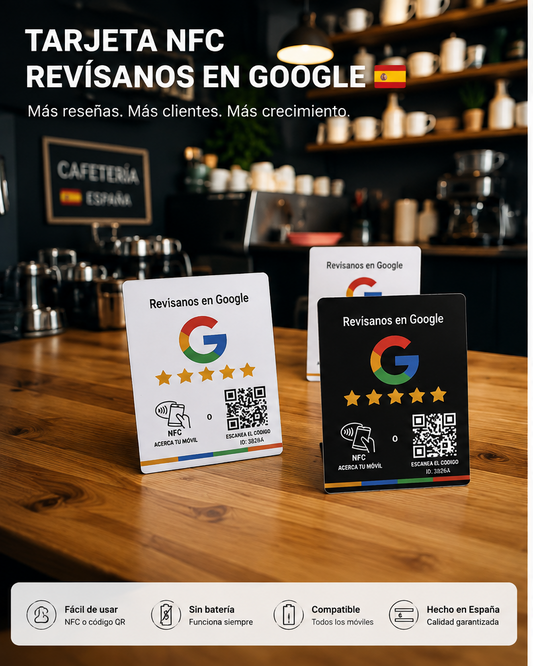 Tarjeta NFC para reseñas de Google